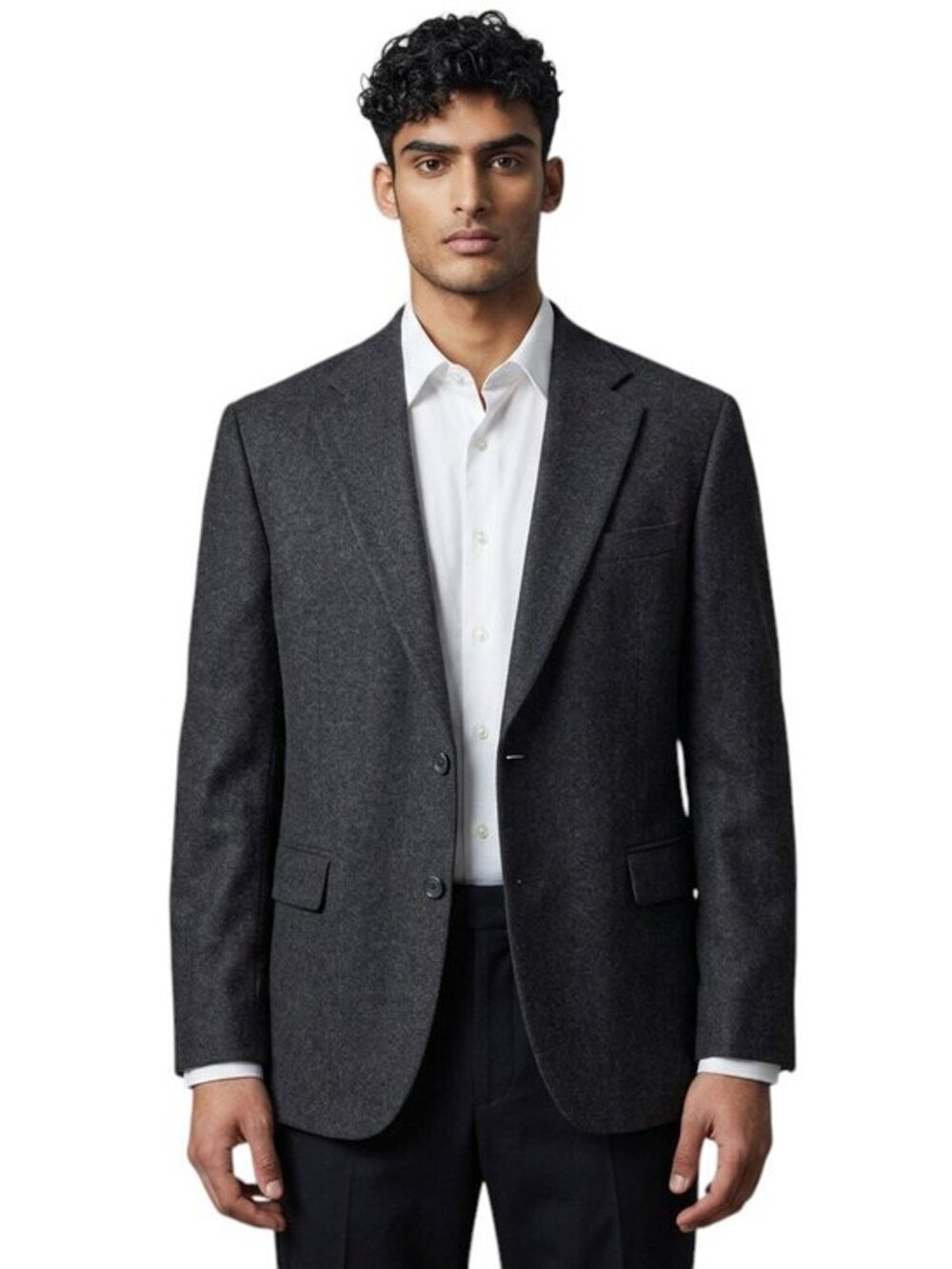 Warren Sewell Mens Sport Coat 42L Charcoal Solid Gray 100% Camel Hair‎ Blazer